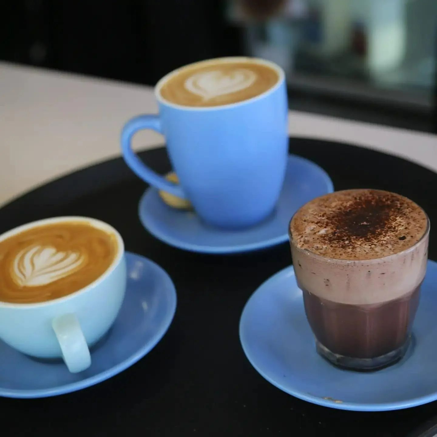 Specialty coffees at Bliss on Riverside